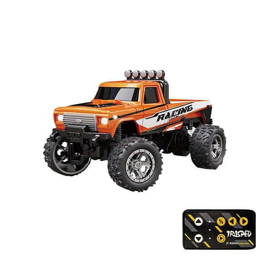 1/64 Scale Alloy RC Monster Truck 2.4GHz Remote Control Off-Road Semi Crawler Vehicle High Speed Stunt Race Car Simulation Model Hobby Collector Gift