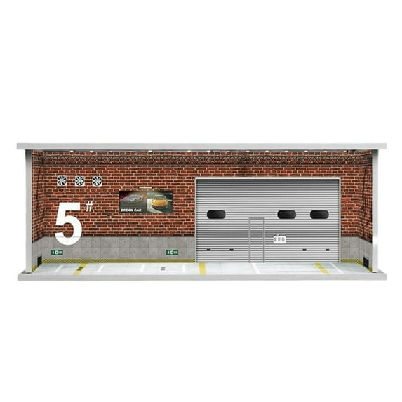 1/64 Scale Cars Display Case: Toy Car Parking Garage with LED Light Compatible with Hot Wheels, FoamBoard Storage Display for Matchbox with Acrylic Cover, A Perfect Gift For Car Enthusiasts