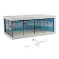 thumbnail image 1 of 1/64 Scale Diecast Model Car Display Case with LED Light and Acrylic Cover Scene Parking Lots Dioramas Storage Garage Box, 1 of 8