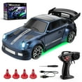 thumbnail image 1 of 1/64 Scale Drift RC Car, 4WD Desktop Mini Racing Drift Remote Contrl Car Model, 2.4Ghz RC Vehicle Hobby Toy Gift for Adults Blue, 1 of 3