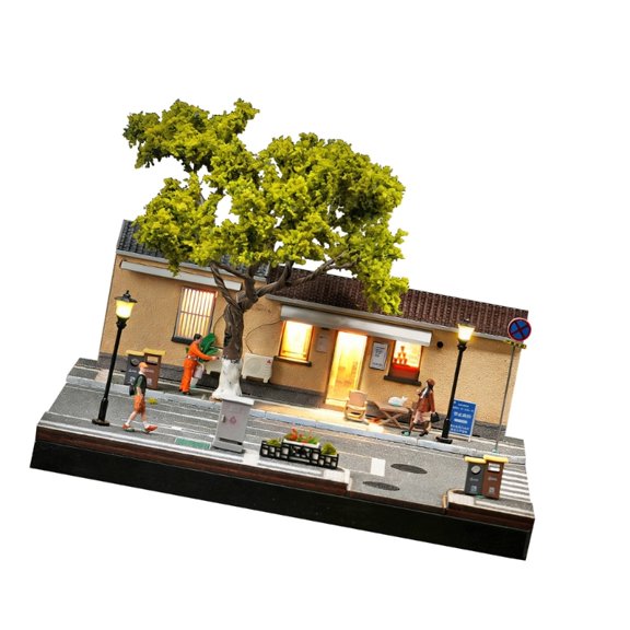 1:64 Scale Gallery Coffee Shop Miniature Street Scene Model For Enthusiasts