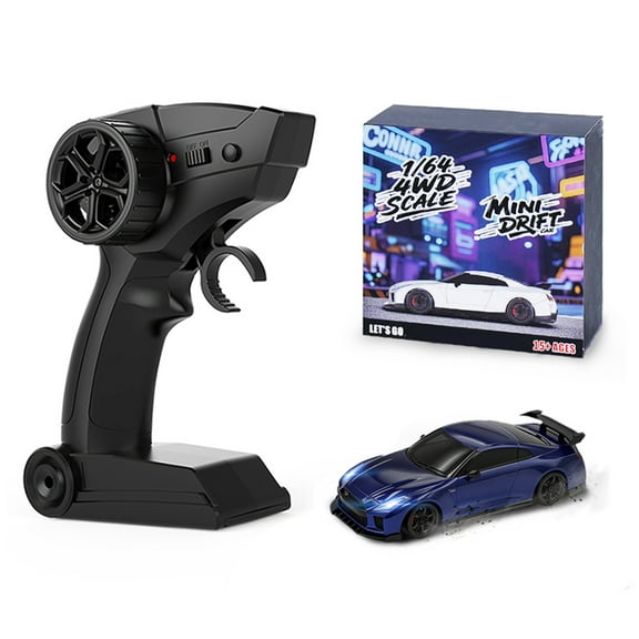 1/64 Scale High-Simulation RC Drift Car, 2.4G 4WD Remote Control Car with LED Lights, Proportional Control Sports Model for Teens & Adults
