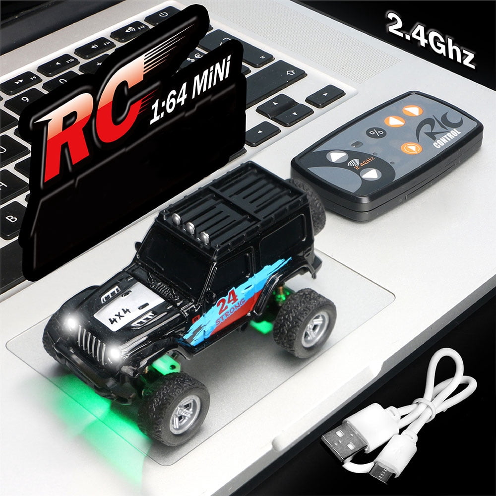 1:64 Scale Mini Alloy Off-road vehicle, Truck RC Car, 2.4Ghz Remote and App Control Toy Car, 3-Speed Adjustment Pocket Toy Car Rechargeable Drift Racing Car Desktop Toy Gift