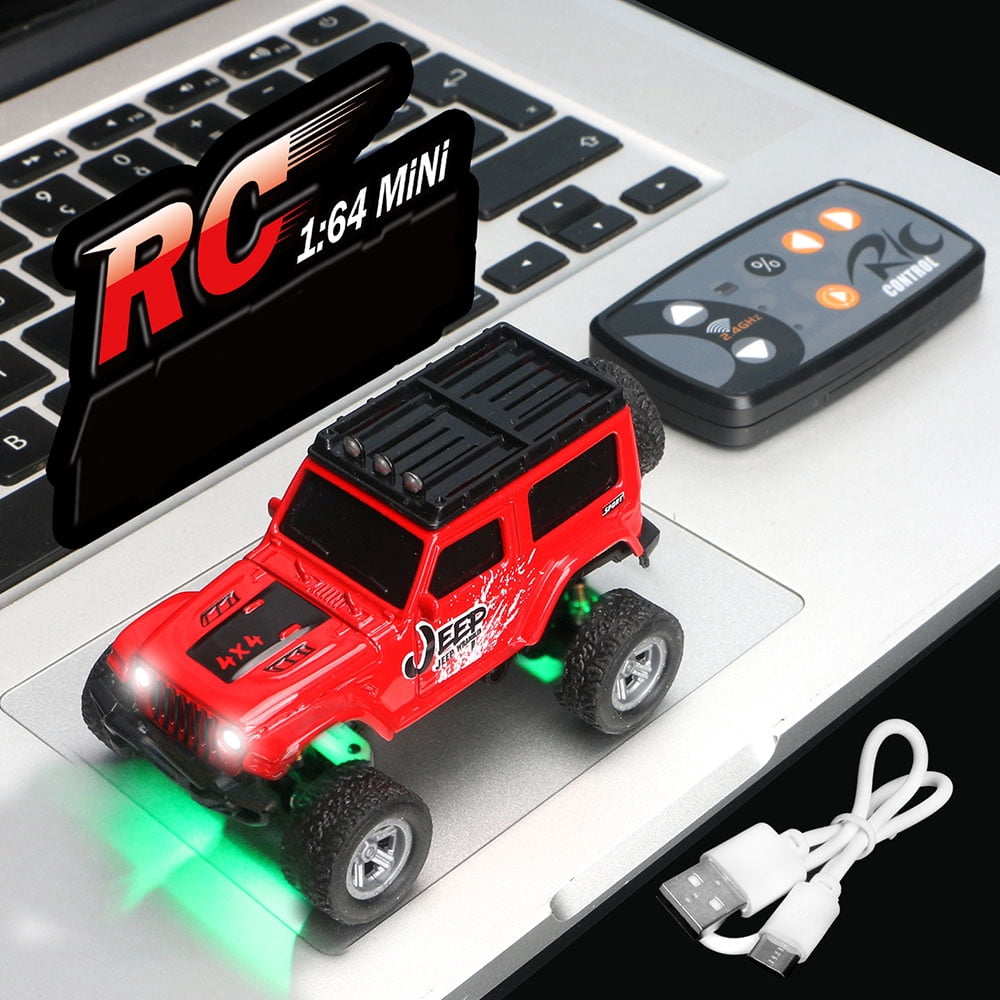 1:64 Scale Mini Alloy Off-road vehicle, Truck RC Car, 2.4Ghz Remote and App Control Toy Car, 3-Speed Adjustment Pocket Toy Car Rechargeable Drift Racing Car Desktop Toy Gift