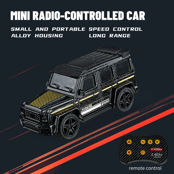 1/64 Scale Mini Alloy RC Vehicle, Portable Pocket Remote Control Model, Long Lasting 60 Mins Runtime Electric Hobby Car, Desktop Display Ornament & Holiday Hobby Present