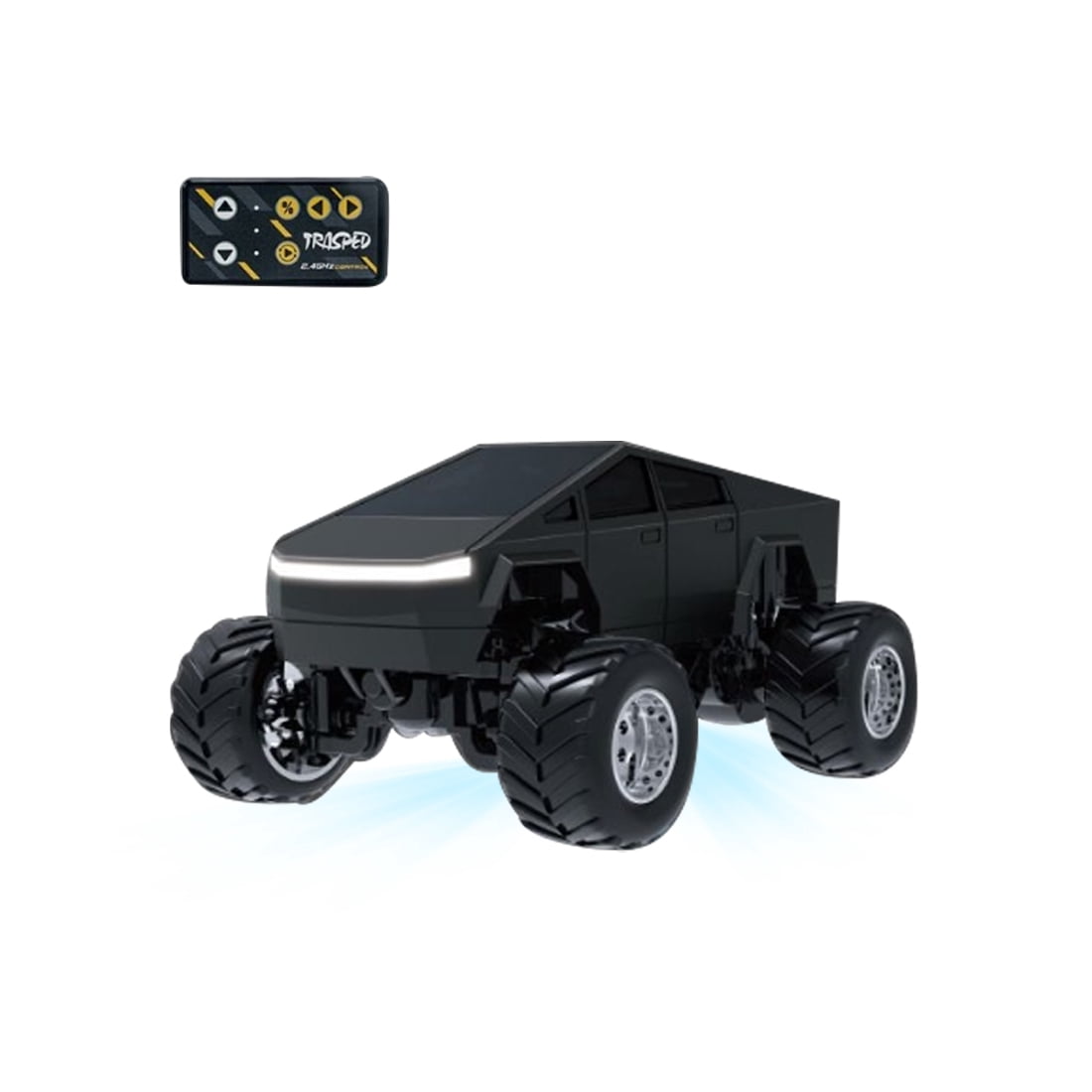 1/64 Scale Mini RC Car 2.4G Remote Control Racing Vehicle Alloy Body Desktop Off Road RC Truck With LED Lights Adjustable Speed Modes Portable Driving Model For Adults Hobbyists