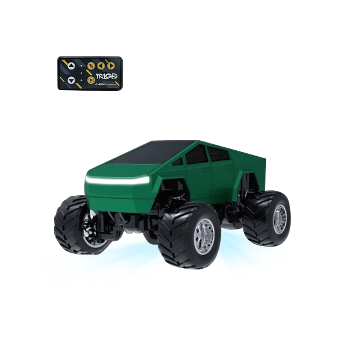 1/64 Scale Mini RC Car 2.4G Remote Control Racing Vehicle Alloy Body Desktop Off Road RC Truck With LED Lights Adjustable Speed Modes Portable Driving Model For Adults Hobbyists