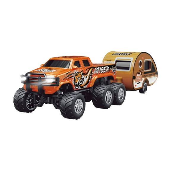 1:64 Scale Mini Six-Wheel Alloy RC Car, Orange 69, Supports Mobile APP Control