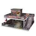 thumbnail image 1 of 1/64 Scale Parking Garage Cafe Scene Model with Lights, Display Rack, Miniature Buliding for Desktop Display, Gift for Enthusiast (Figures and Car Models not Included), 1 of 12