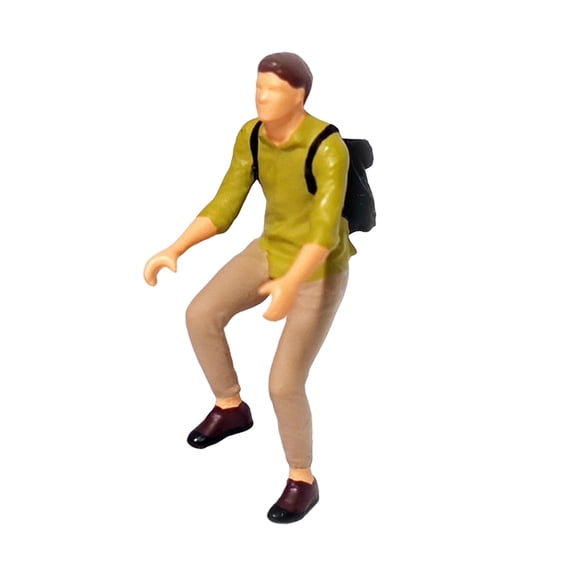 1/64 Scale People Figurines Doll Riding Model Street Scene DIY Model Green