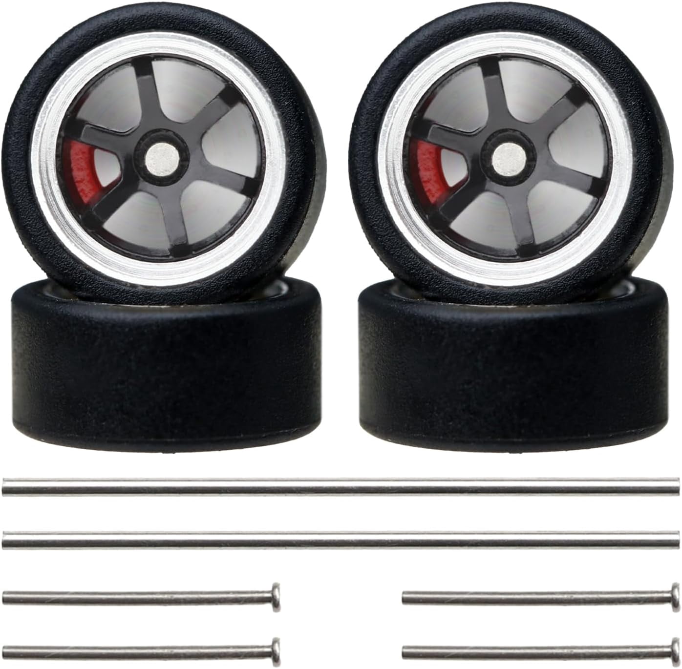 64 Rims 1/64 Scale Real Riders Wheels Rims Tires Set, 1/64 Wheels and Tire Set ...