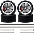 thumbnail image 1 of 1/64 Scale Real Riders Wheels Rims Tires Set, 1/64 Wheels and Tire Set,1:64 Wheels and Tires Kit, Upgraded Version, Wheel hub with Brake Pads (Wheels64_SS_14), 1 of 5