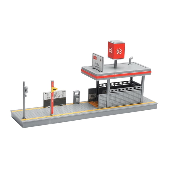 1/64 Scale Unassembled Metro Station Model Set For Miniature Railway Dioramas Display And Architectural Layouts