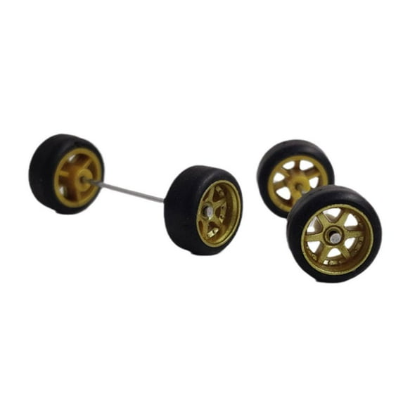 1:64 Scale Wheels For Hotwheels Rubber Tire Model Car Modified Parts New J3 Y8B3