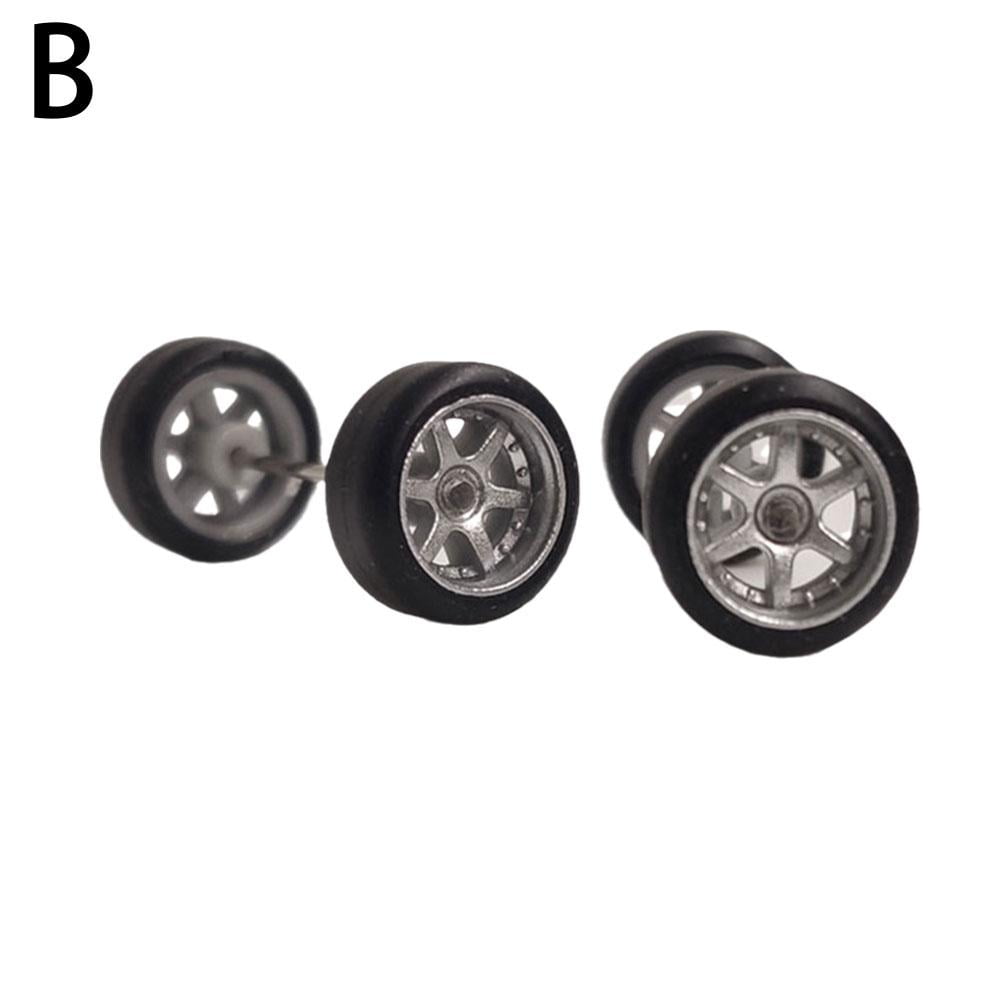 164 Scale Wheels For Hotwheels Rubber Tire Model LE( Car Parts Modified N1V2