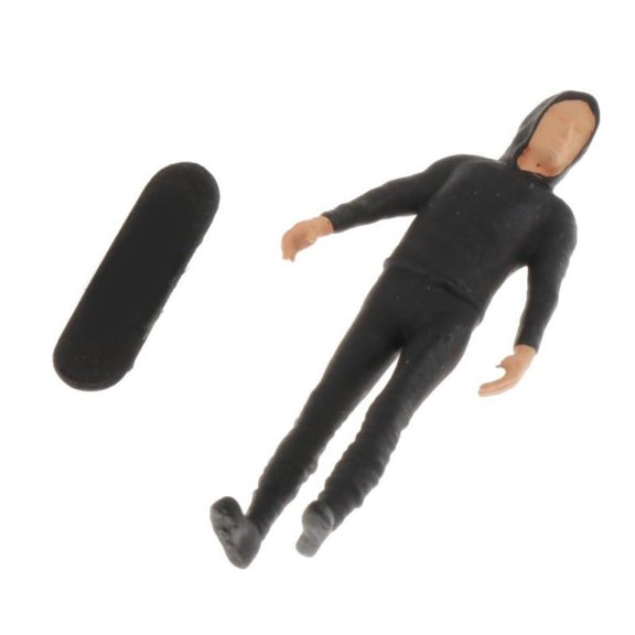 1:64 Scale with Removable Skateboard Action Figure Model for Home Decoration