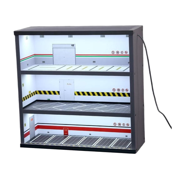 1/64 Scenery Diorama Parking Lot Vehicle Garage Display Case Simulation Garage PVC Material for Car Enthusiasts