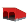 1/64 The Double Bay 40 x 40ft Cattle Shed, Red/White 3D Printed Farm