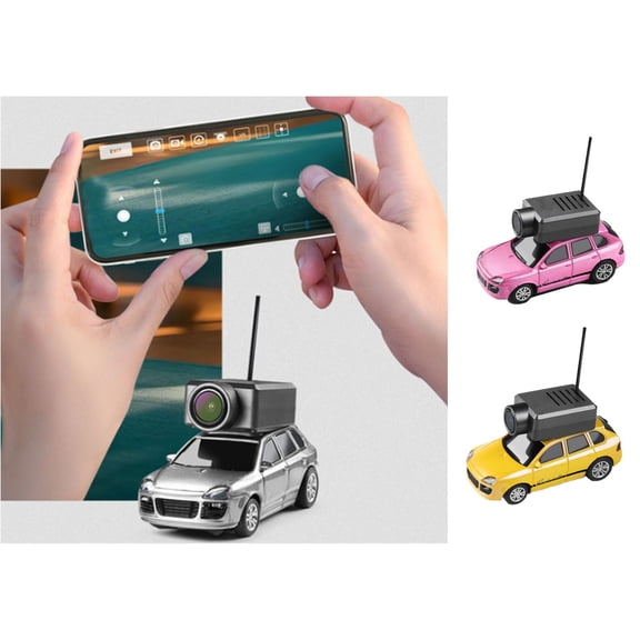 1/64 WL RC Car with FPV Camera LED Ambient Lights Interactive Controls 3 Modes Remote Control Car for FPV Drifting App Suitable for Indoor and Outdoor