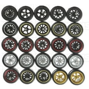 1/64 Wheels Mixed/Random Real Riders Wheels Rims Tires Set for 10 Cars 1/64 Scale 05