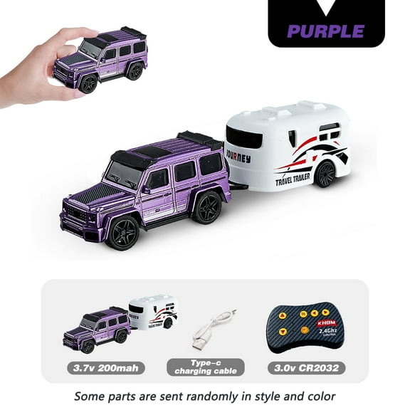 1: 64 mini large G remote control car, 2.4GHz dual frequency control, alloy body, adjustable speed and steering