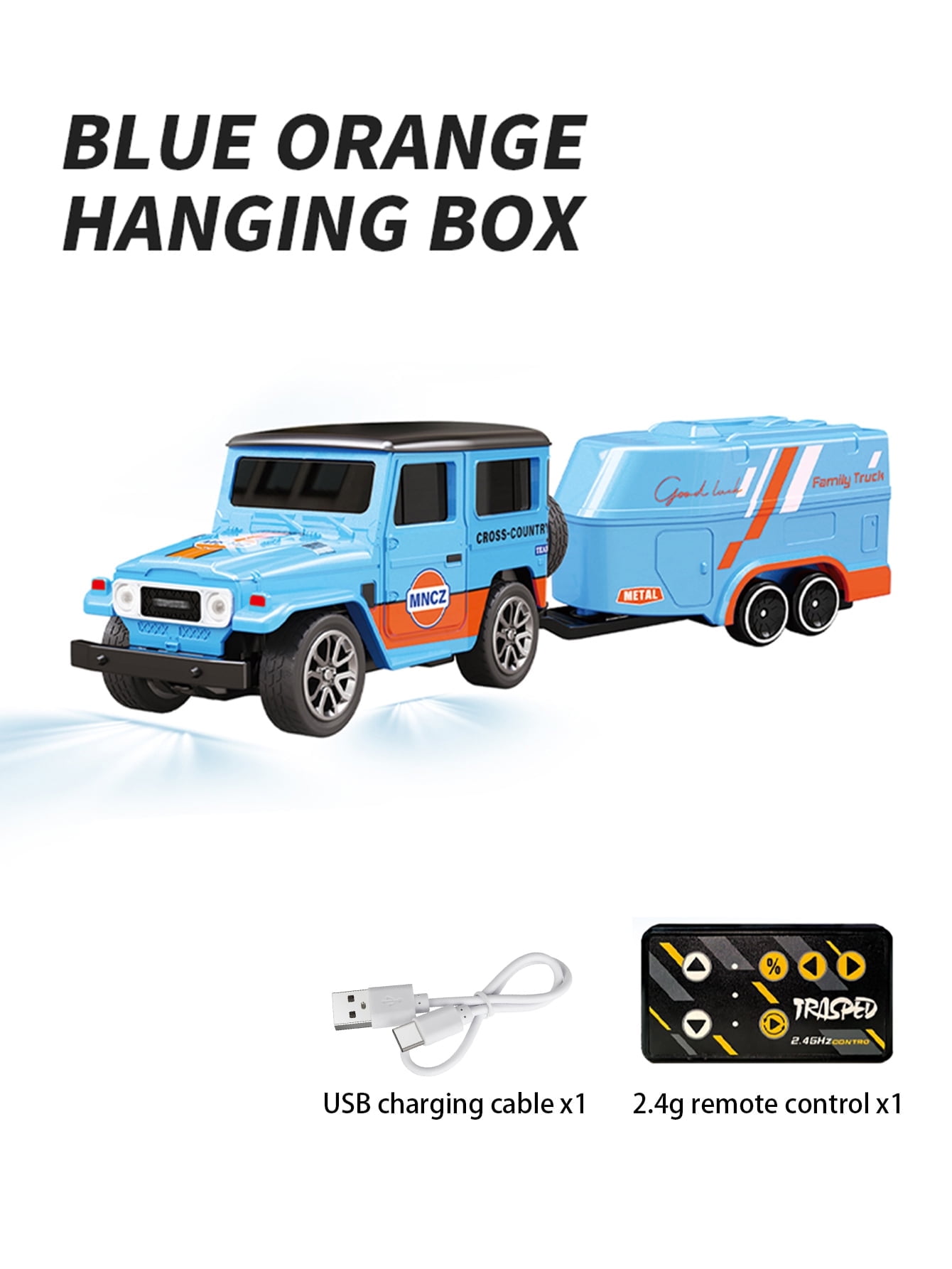 1: 64 mini large G remote control car: 2.4GHz remote control, alloy body, three speed regulation, adjustable steering