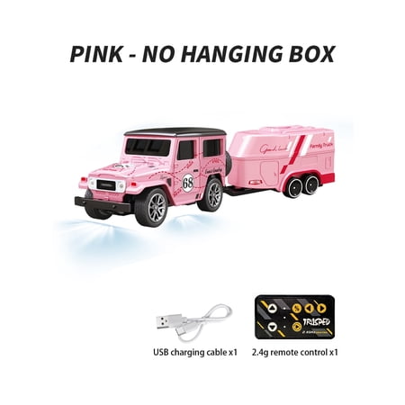 1: 64 mini remote control car, 2.4GHz remote control, three speed adjustable alloy body (pink)