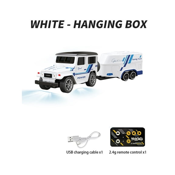 1: 64 mini remote control car, 2.4GHz remote control, three speed adjustable alloy body (white)