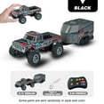thumbnail image 1 of 1: 64 scale Bigfoot with trailer remote control car - equipped with lights, 2.4GHz remote control, alloy structure, supporting speed regulation/steering, 1 of 5