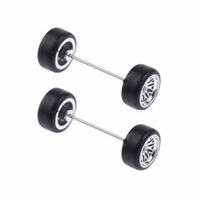 1/64 Model Car Wheels With Rubber Tires Basic ABS Modified Parts Vehicle Toys |ы S7C9