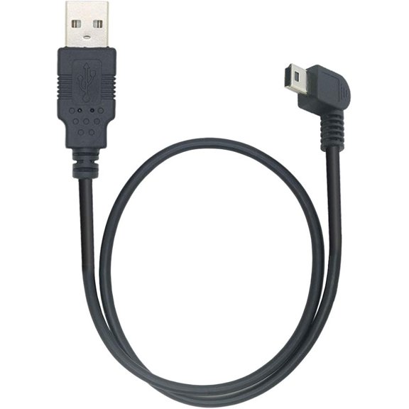 1.64feet mini USB Right Angle USB A Male to Mini USB B 5Pin Male Charging Cable Adapter Left Angle Data Charge Sync Cable Mini USB Cable - A to Mini B (Left Angle(0.5m/1.64Feet))