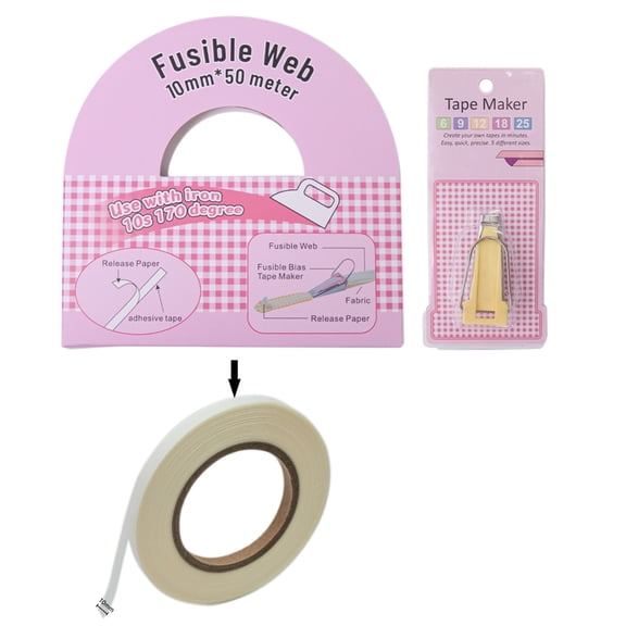 1.64ft Fusible Bias Tape wtih Fusible Bias Tape Maker For Sewing Dressmaking