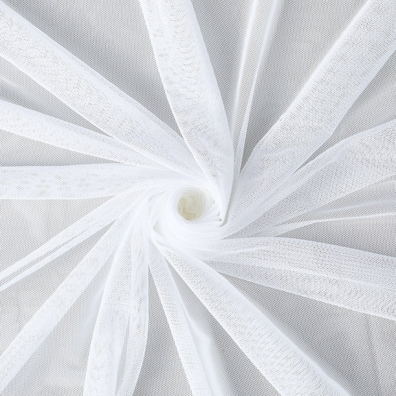 1.65M White Stretch Mesh Fabric Soft Tulle Netting Solid Sheer Fabrics by The Yard Polyester Elastic Mosquito Net Cloth for Crafts Accessories