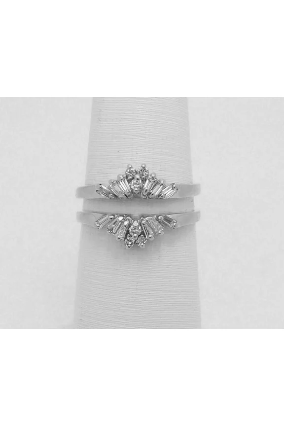 1.69 Ct Round Lab Created Diamond Enhancer Guard Wrap Ring 14K White Gold Plated
