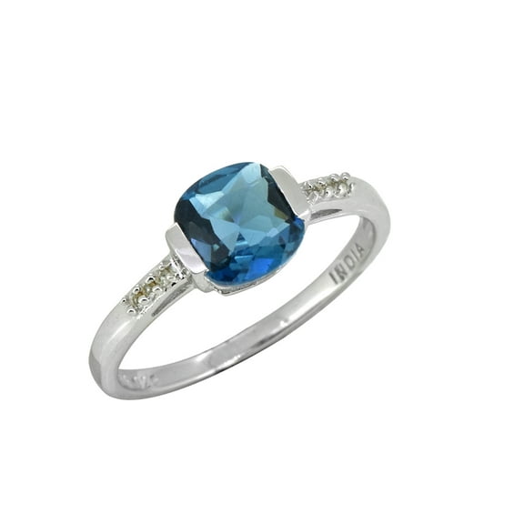 1.69 Cts. London Blue Topaz Solid 925 Sterling Silver Ring