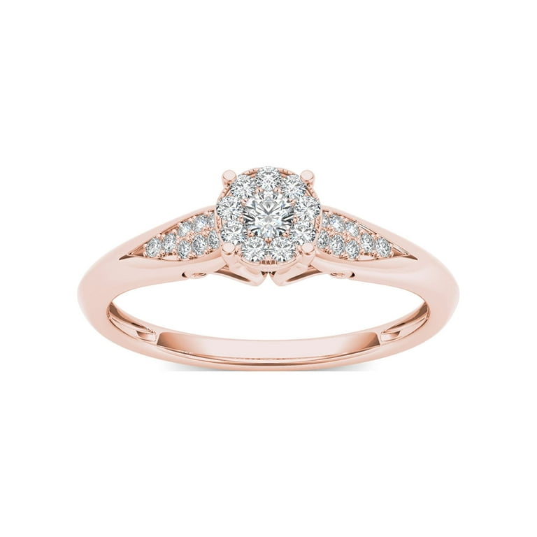 Ct Tw Rose Gold Heart Zales Heart Shaped Engagement Ring 1/6Ct TDW