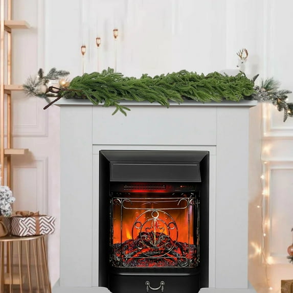 1.6FT Realistic Cedar Christmas Garland, Artificial Greenery with Real Touch Texture for Tabletop and Mantle Decor, Indoor Outdoor Holiday Christmas Decorations