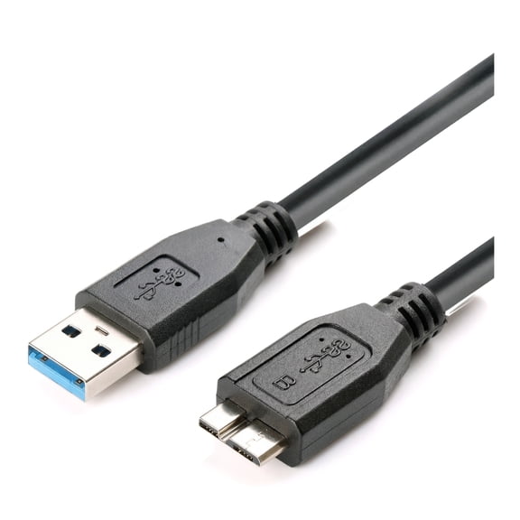 1.6FT USB 3.0 A to Micro B Cable, 5Gbps High Speed Data Transfer Cord for External Hard Drive HDD SSD, Portable Hard Disk Box, DSLR Camera, Compatible with WD Seagate Toshiba Samsung External Drives