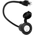 thumbnail image 1 of (1.6Feet) Waterproof 15Amp 125V Outdoor Power Outlet Extension Cord，SJTW 14AWG,Nema 5-15R 15A Outlet Extension Cord$$Tools & Hardware Other, 1 of 8