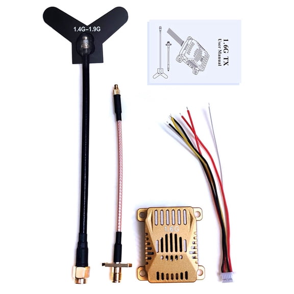 1.6G 3W FPV VTX Kit 16CH FPV Video Transmitter for FPV RC Racing Drone Long Range Transmission