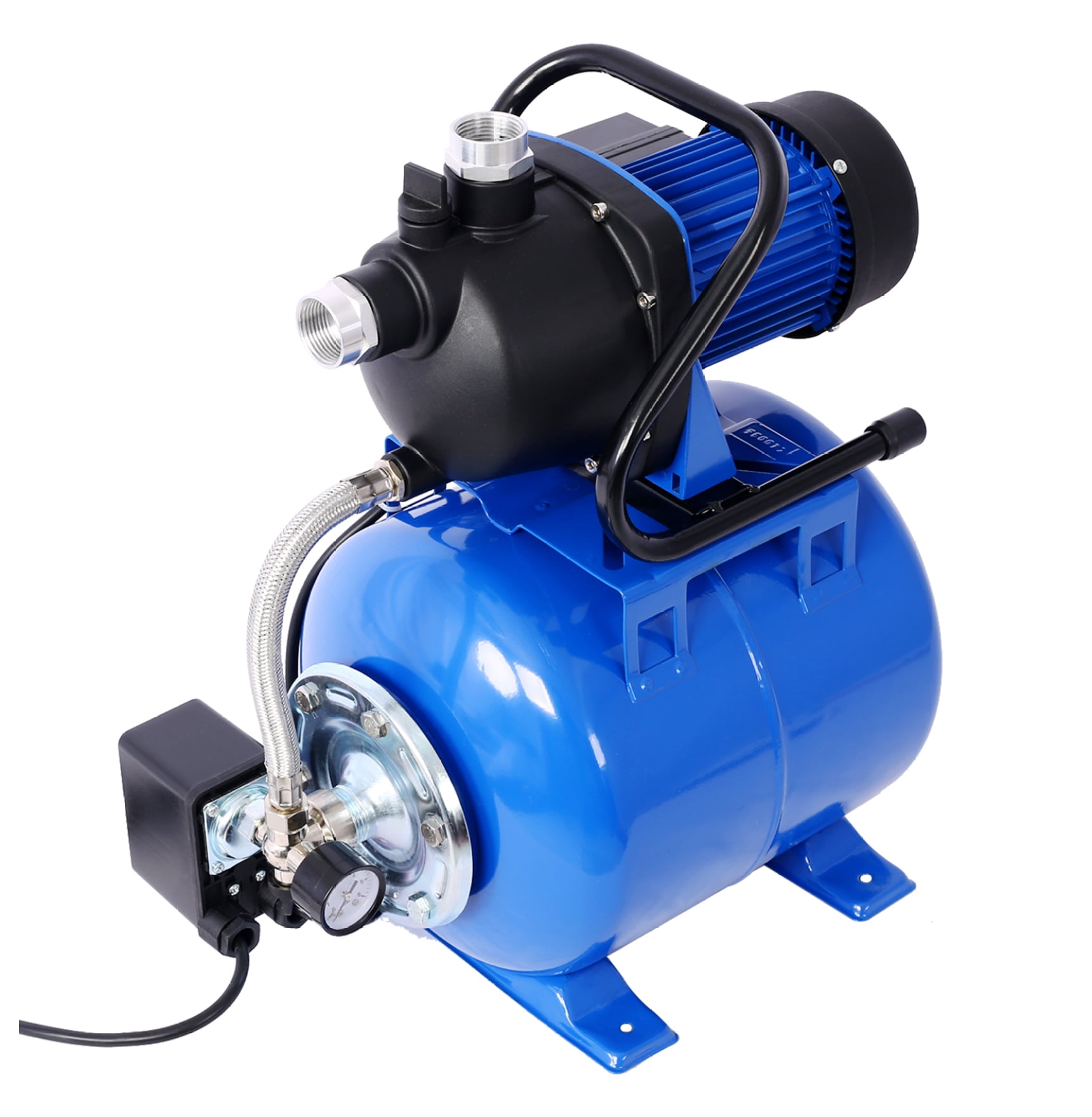 1.6HP Shallow Well Pump with Pressure Switch, Garden Water Pump, Irrigation Pump, Automatic Booster Pump for Home, Lawn, Farm