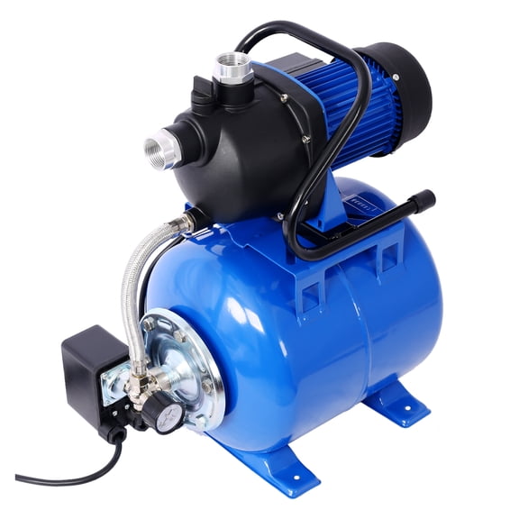 1.6HP Shallow Well Pump with Pressure Switch, Garden Water Pump, Irrigation Pump, Automatic Booster Pump for Home, Lawn, Farm