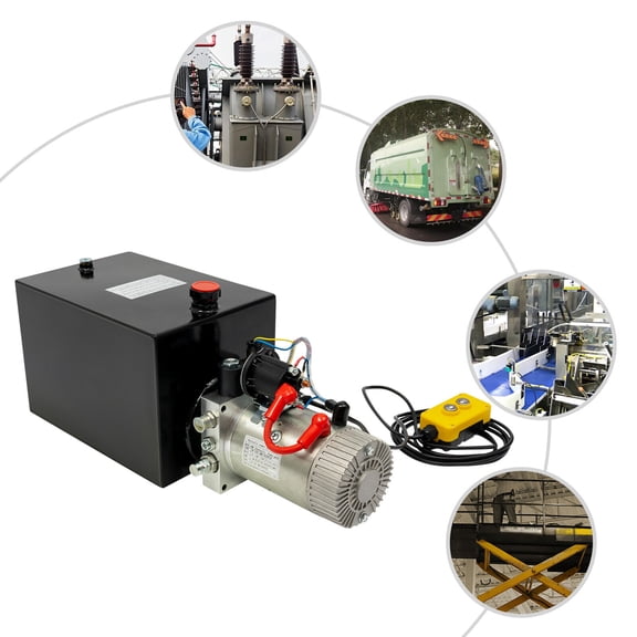 1.6KW 3000rpm 15qt Single Acting Hydraulic Pump with Wired Handle with A Relief Valve