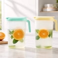 thumbnail image 1 of 1.6L Large Capacity Water Pitcher, High Borosilicate Cold Drink Dispenser,Leakproof Iced Tea Maker With Handle, Summer Beverage Storage Jug for Home Kitchen,Lemonade,Juice and Coffee (Yellow), 1 of 7