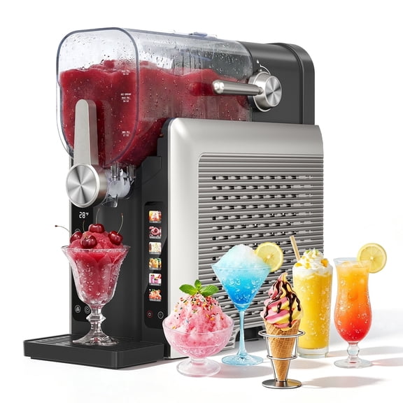 1.6L Slushie Machine & Soft Serve Ice Cream Maker with Rapid Freezing, Frozen Drink Machine, Slushie Maker, Margarita Machine for Home