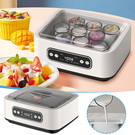 1.6L Yogurt Maker With Temperature Control And 8-12 Hours Control Thermostatic Maker For Home, crgrtght 2025 1.6L Yogurt Maker With Temperature