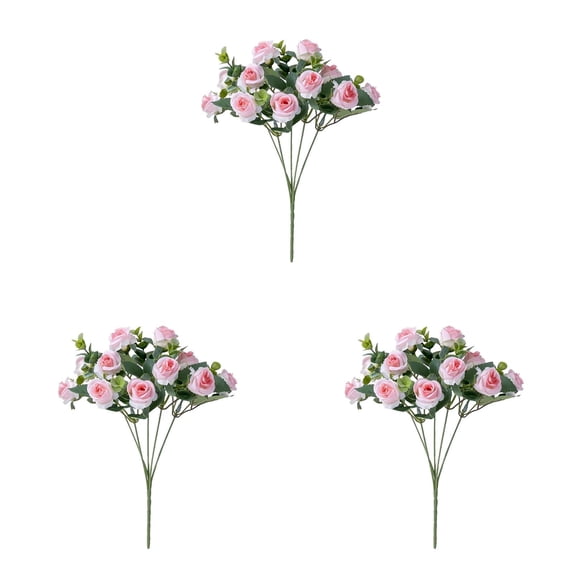 1-6PC 12 Inch Artificial Mini Rose Bouquet Bridal Flower Fake Silk Rose Bulk for Valentine's Day Wedding Bridal Shower Home Office Garden Decoration