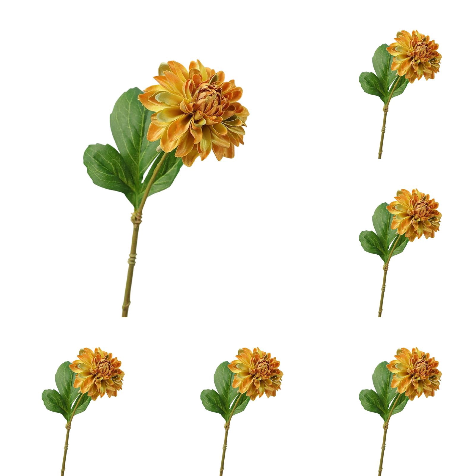 12/6 ダリア様 1-6PC Artificial Real Touch Dahlias Flowers 12.6