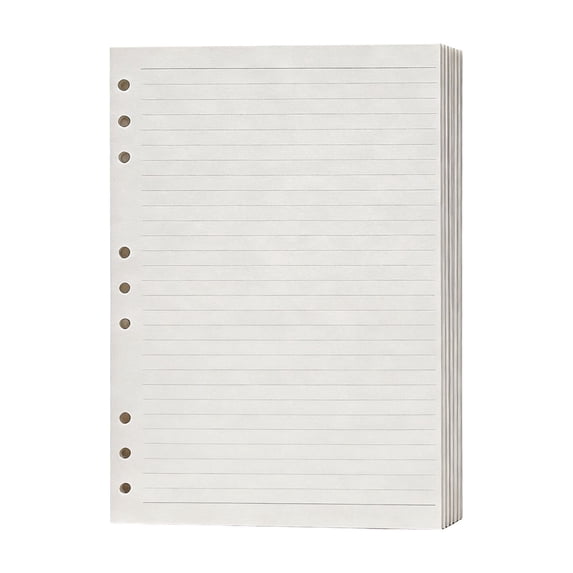 1-6PC B5 Refill Paper for 9 Ring Binder Journal Notebook 45 Sheets Squared Loose Leaf Punched Paper Blank Line Dot Grid Option for Personal Organizer Diary Refillable Planner