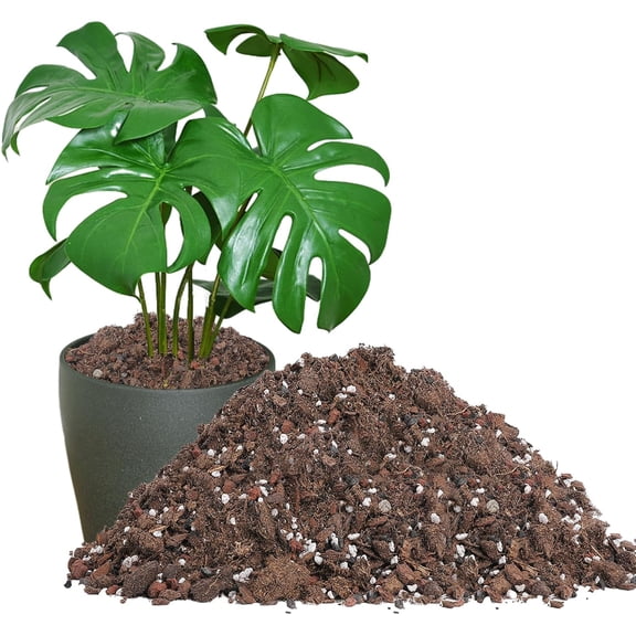 1.6QT Monstera Soil Potting Mix - Natural Organic Tropical Plant Soil for Improving Growth Rate, Sustainable Houseplants Growing Media for Indoor Bonsai Succulents Moisture Retention Drainage